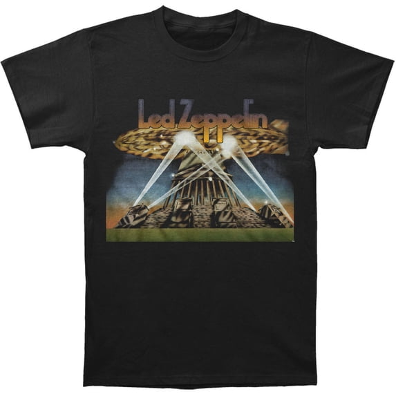 Led Zeppelin Men's Blimp With Searchlights T-Shirt Black XX-Large