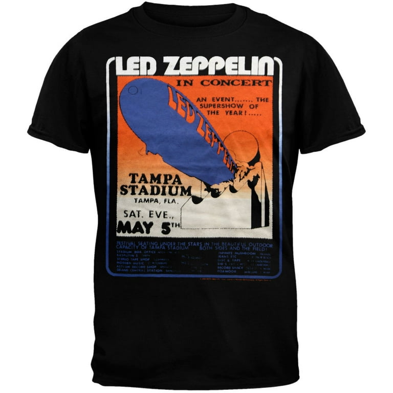 Led Zeppelin Men's Concert Graphic Crew Neck Short Sleeve T