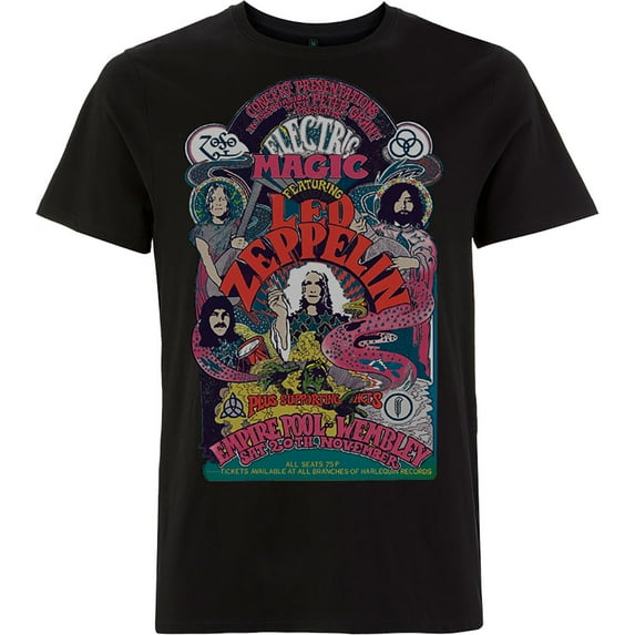 Led Zeppelin Men's Full Colour Electric Magic T-Shirt Small | Officially Licensed Merchandise