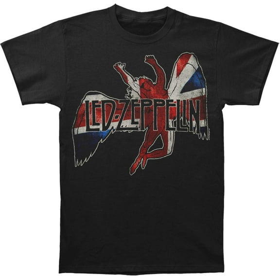 Led Zeppelin Men's Icarus Flag Slim Fit T-Shirt Black X-Large | Officially Licensed Merchandise