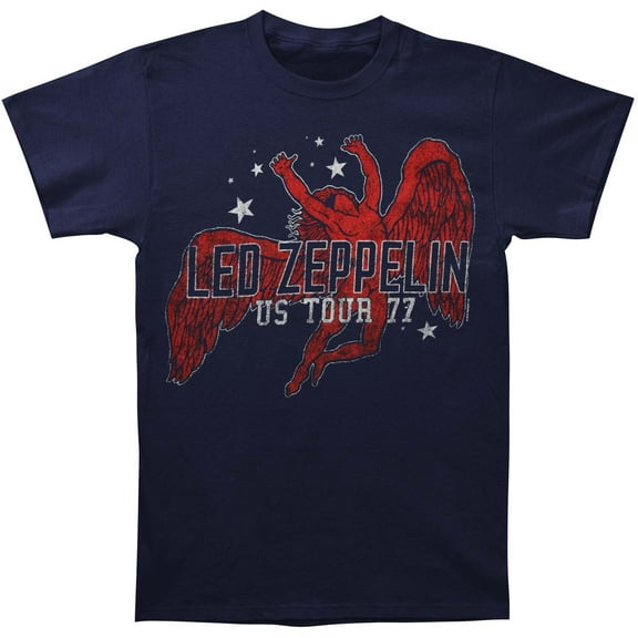Led Zeppelin Men's Icarus Stars T-Shirt Blue Medium