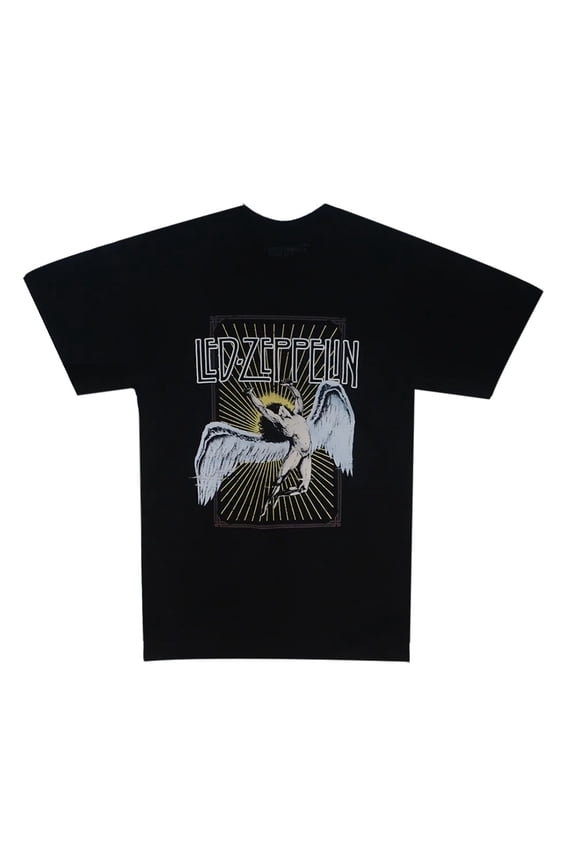 Men's Officially Licensed Icarus Vintage Retro Print Tee T-Shirt (Small, Black)