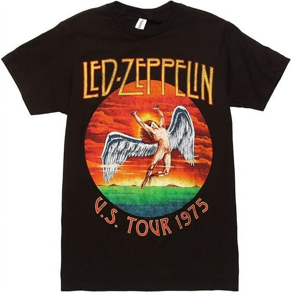 Led Zeppelin Men's USA Tour '75 T-Shirt Large | Officially Licensed Merchandise