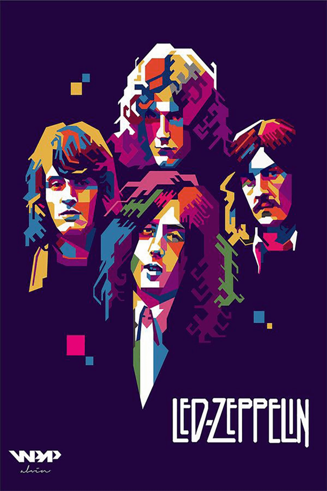 Led Zeppelin Poster 24x36 Rock Legends with Epic Guitar Riffs ...