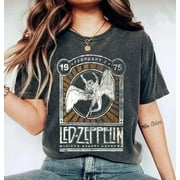 ALLEYSHIRT Led Zeppelin Shirt, Vintage Rock Band Led Zeppelin Tour Tee, 70S Music Concert