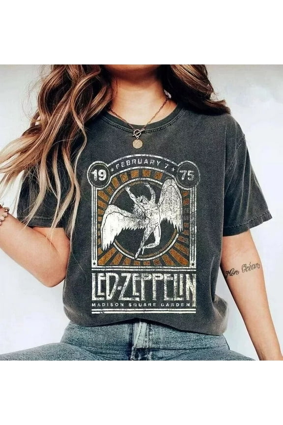 Led Zeppelin Shirt, Vintage Rock Band Led Zeppelin Tour Tee, 70S Music Concert