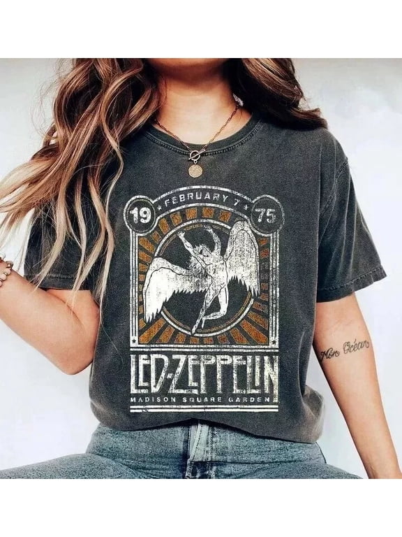Led Zeppelin Shirt, Vintage Rock Band Led Zeppelin Tour Tee, 70S Music Concert