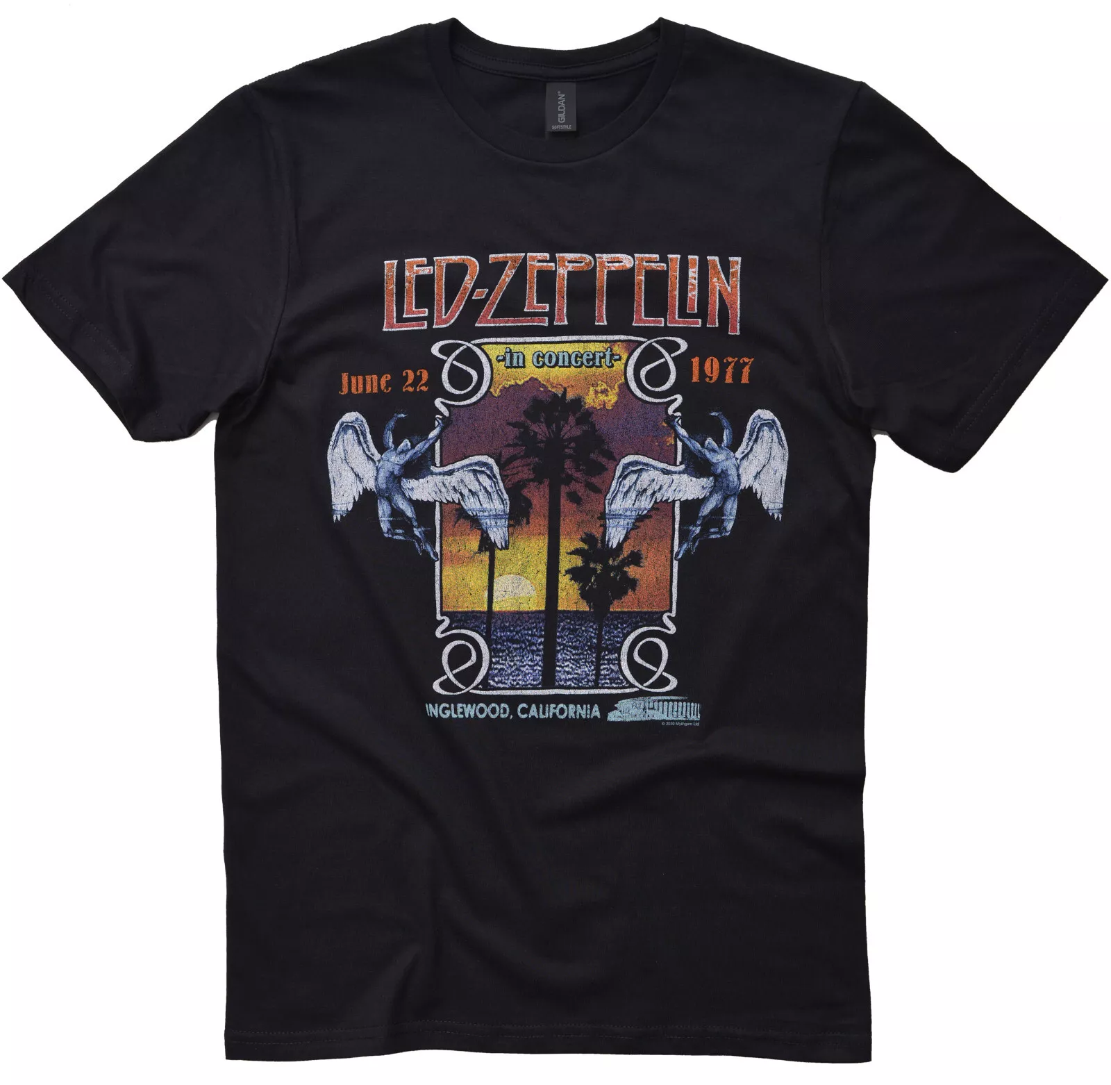 Led Zeppelin T Shirt In Concert '77 Rock Band Inglewood Shirt