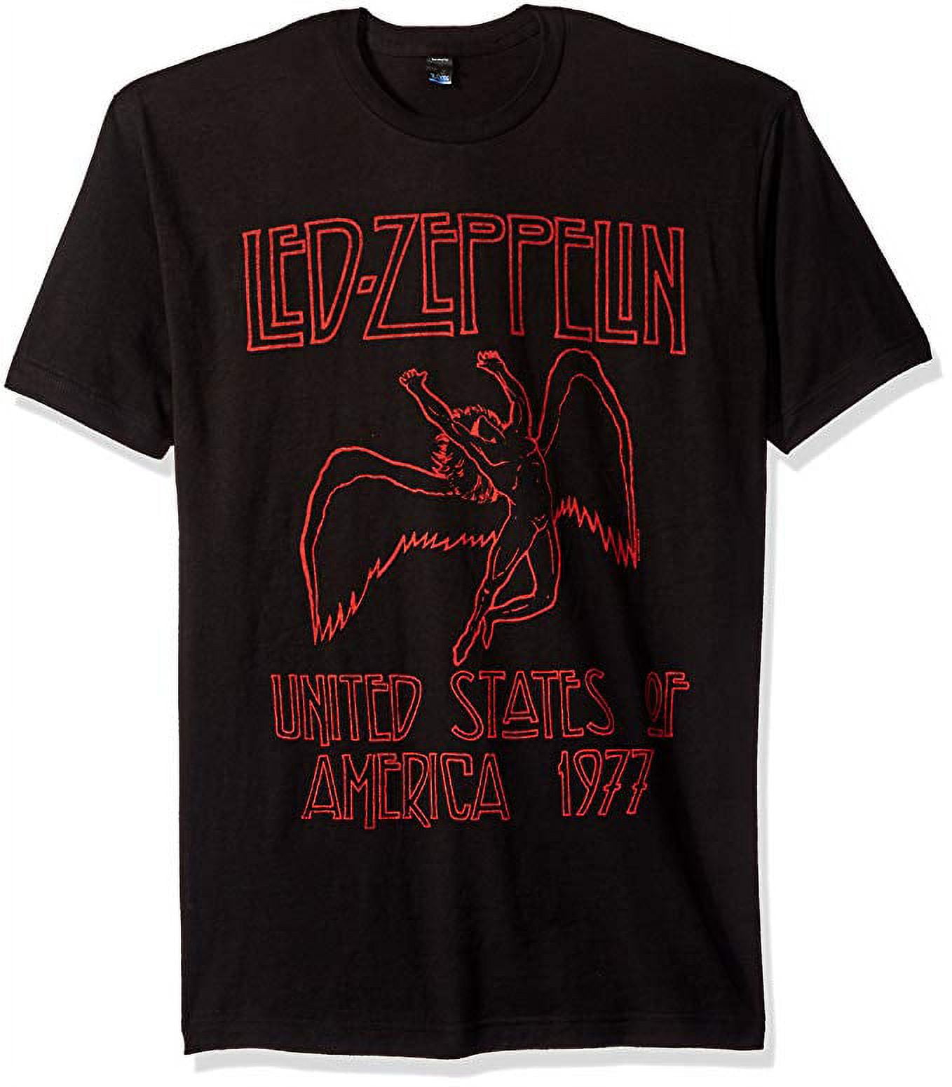 Led Zeppelin USA 1977 Red Lettering Soft TShirt