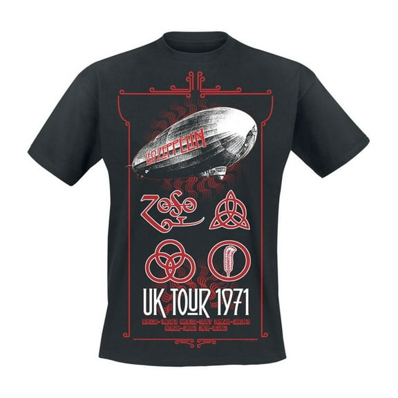 Led Zeppelin Unisex T-Shirt UK Tour '71. (X-Large)