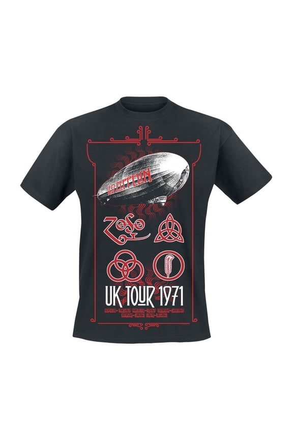 Led Zeppelin Unisex T-Shirt UK Tour '71. (X-Large)