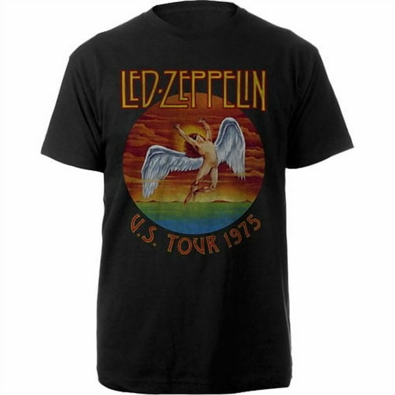 Led Zeppelin Unisex T-Shirt USA Tour '75. (Large)