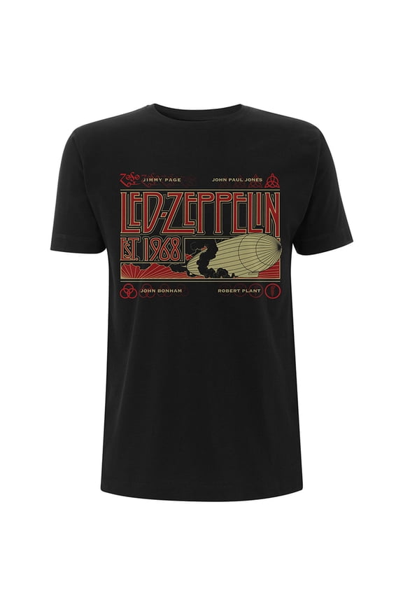 Led Zeppelin Unisex T-Shirt Zeppelin & Smoke (X-Large)
