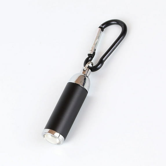 Led Zoom Mini Flashlight Telescopic Strong Light Torch With Keychain Pendant Creative Mountaineering Buckle Gift