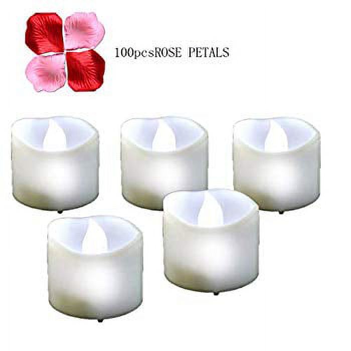 LedBack 12PCS LED Tea Lights with Timer Cool White Flickering Timing