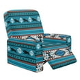 thumbnail image 1 of LedBack Aztec Southwest Recliner Chair Cover 4-Pieces Cow Print Lazyboy Cover for Recliner Chair with Storage Pockets Non Slip Slipcovers for Sofa Couch, Home Decoration, Blue, 1 of 8