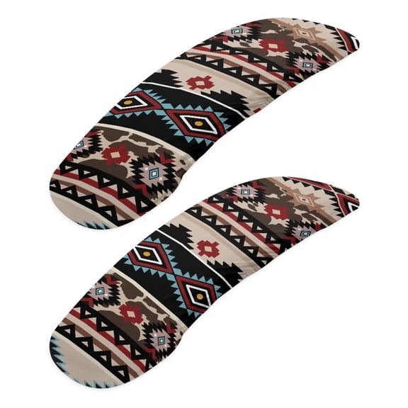 LedBack Aztec Stripe Cow Print Office Chair Armrest Covers Set of 2, Stretchy Soft Office Chair Arms Rest Covers Removable Washable Arms Protector Covers for Office Computer Chair