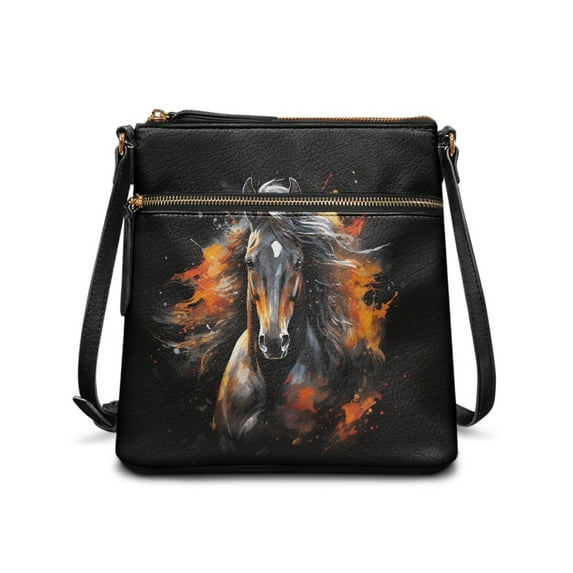 LedBack Dolphin Hibiscus Leather Shoulder Bag Crossbody Purse Small Satchel Purse for Women, Multi Pockets Hobo Bag PU Messgenger Bag for Work Shopping, Blue