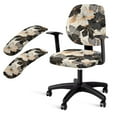 thumbnail image 1 of LedBack Floral Print Computer Office Chair Cover with Armrest Covers, 4 Piece Office Chair Seat Cover Set Washable & Removable, Anti-Dust Desk Chair Cover Rotating Chair Cover, 1 of 4