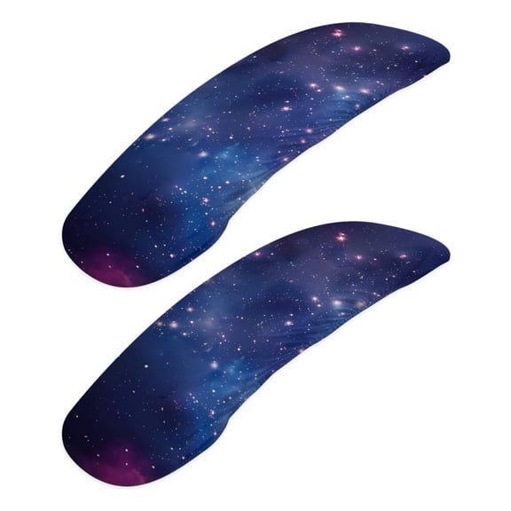 LedBack Galaxy Print Christmas Office Chair Armrest Covers Set of 2, Stretchy Soft Office Chair Arms Rest Covers Removable Washable Arms Protector Covers for Office Computer Chair, Blue