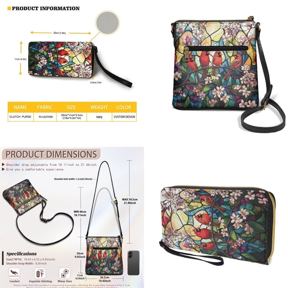 LedBack PU Leather Highland Cow Hobo Bag with Wallet Crossbody Satchel Purse Wristlet Wallet Multi Pocket Shoulder Handbag Sling Messenger Purse Gift for Mom, Blue