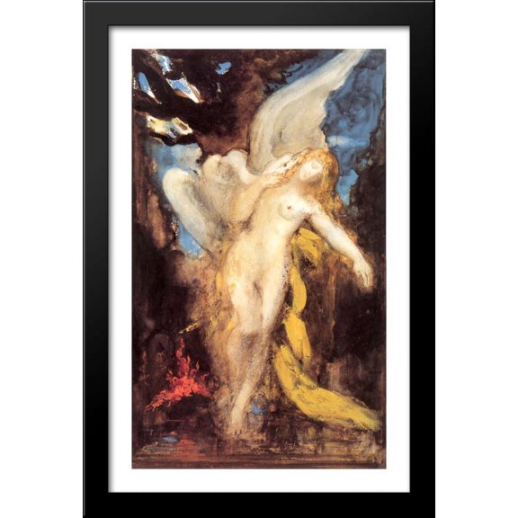 Leda 26x40 Large Black Wood Framed Print Art by Gustave Moreau