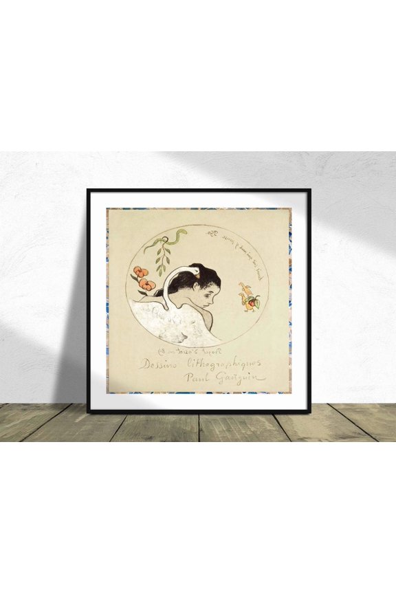 Leda Paul Gauguin Square Post Impressionism Art French Reproduction Unframed Paper Print