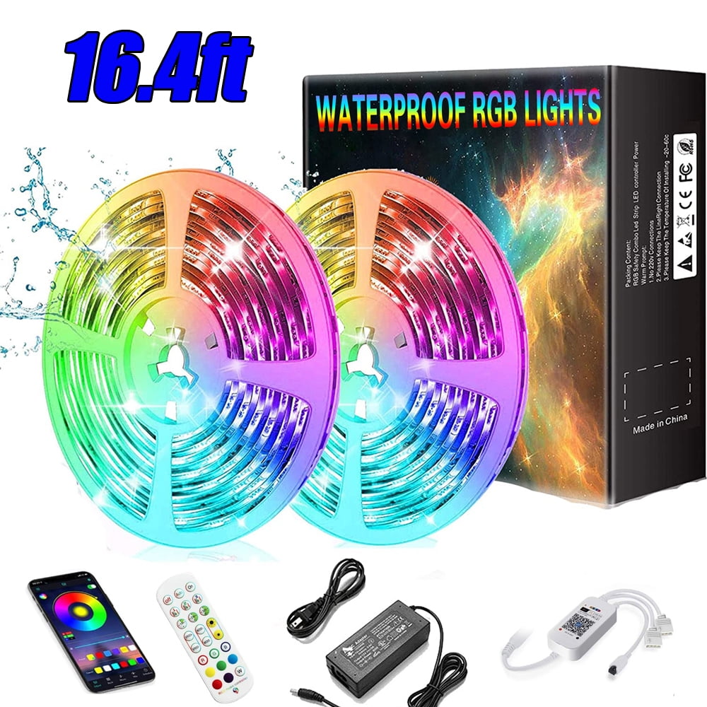 Ledander 16.4ft LED Bedroom Lights, LED Lights with IR Remote Control ...