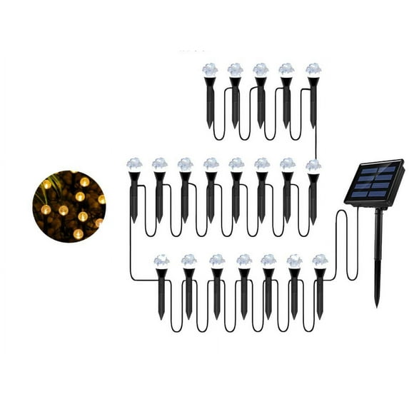 Ledander 20 lamp solar lawn lamp outdoor garden courtyard home stay decorative atmosphere bubble bulb ground plug lamp
