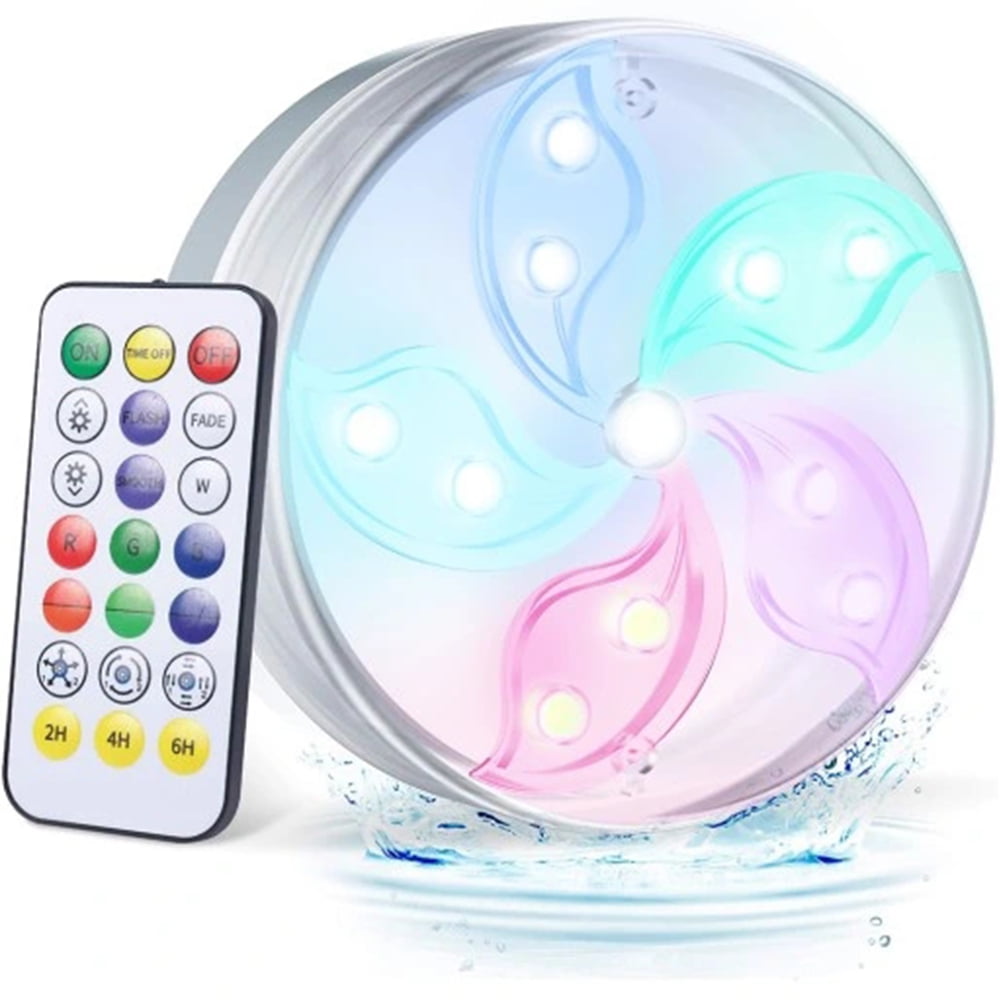 Ledander 2pcs/1pcs Submersible Pool Lights, Waterproof Lights with ...