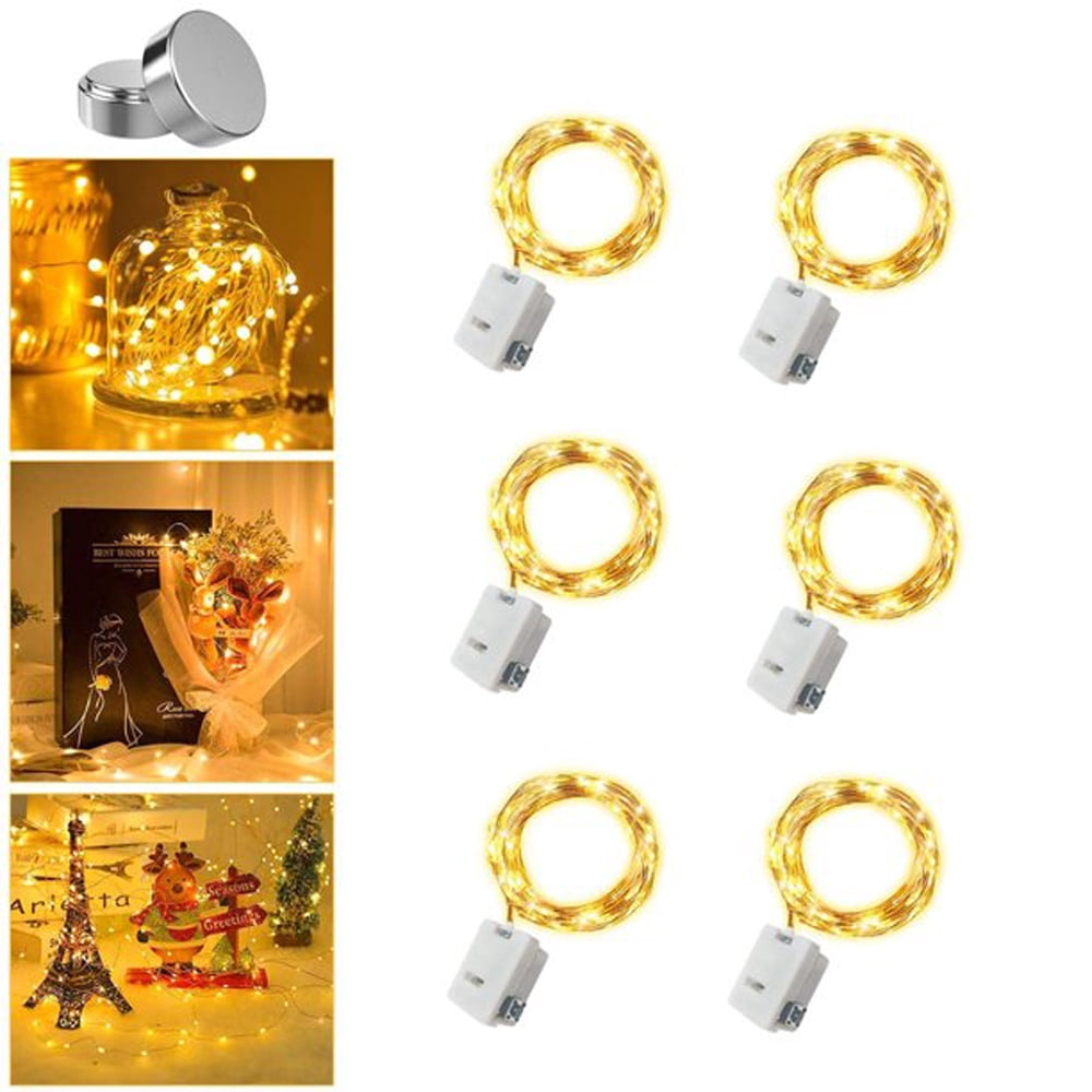 Ledander 40 Pack Battery Operated Fairy Lights,12 Extra Batteries for Replacement, 20 LED Lights