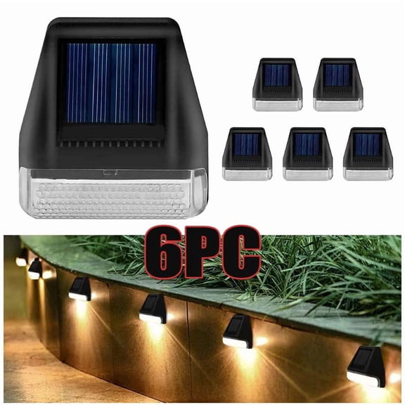 Ledander 6-Piece outdoor rainproof courtyard garden decorative solar wall lamp