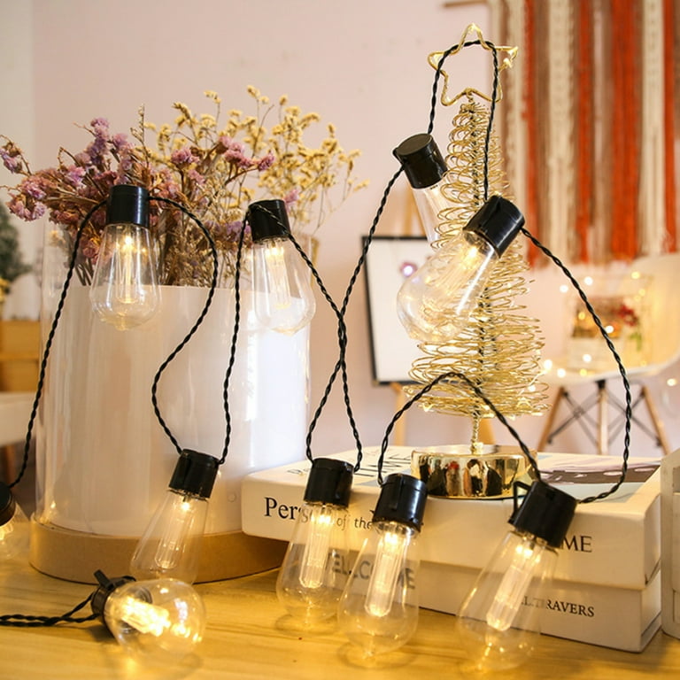 Ledander Edison light bulb string Solar LED String Lights Plastic Waterproof Fairy Light Lantern Lights Outdoor Garden Party Art Decorations Party