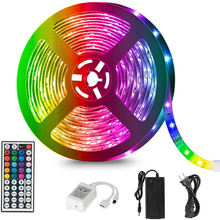  Lepro RGB LED Strip Lights, Christmas Decor, 16.4ft Flexible LED  Light Strip, 5050 SMD LED, Color Changing Rope Light with Remote Controller  and 24V Power Supply for TV Backlight, Home, Bedroom