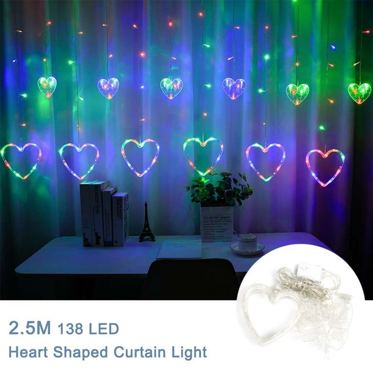 Ledander LED Window String Lights Hanging Fairy Lights Battery or USB Operated 8 Control Modes Christmas Decorations Indoor Outdoor Window Light