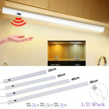 Ledander LED Wireless Motion Sensor Night Light for Cabinets and Closets - 4 Pack