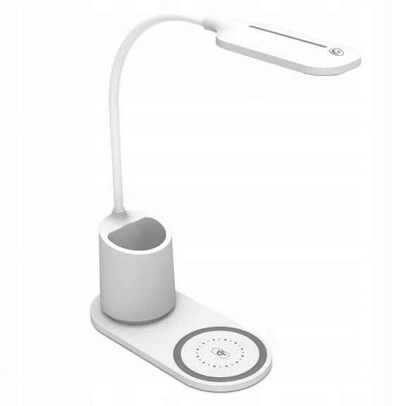 Ledander Modern LED lamp with charger, light color adjustment and pen holder. Desk lamp USB learning eye protection inductive pen holder folding desk lamp