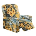 thumbnail image 1 of Ledback Hibiscus Printed Recliner Slipcovers Stretch Recliner Cover 4-Pieces Non Slip Lazy Boy Chair Cover for Pet Washable Reclining Chair Covers Easy to Install, Yellow, 1 of 8