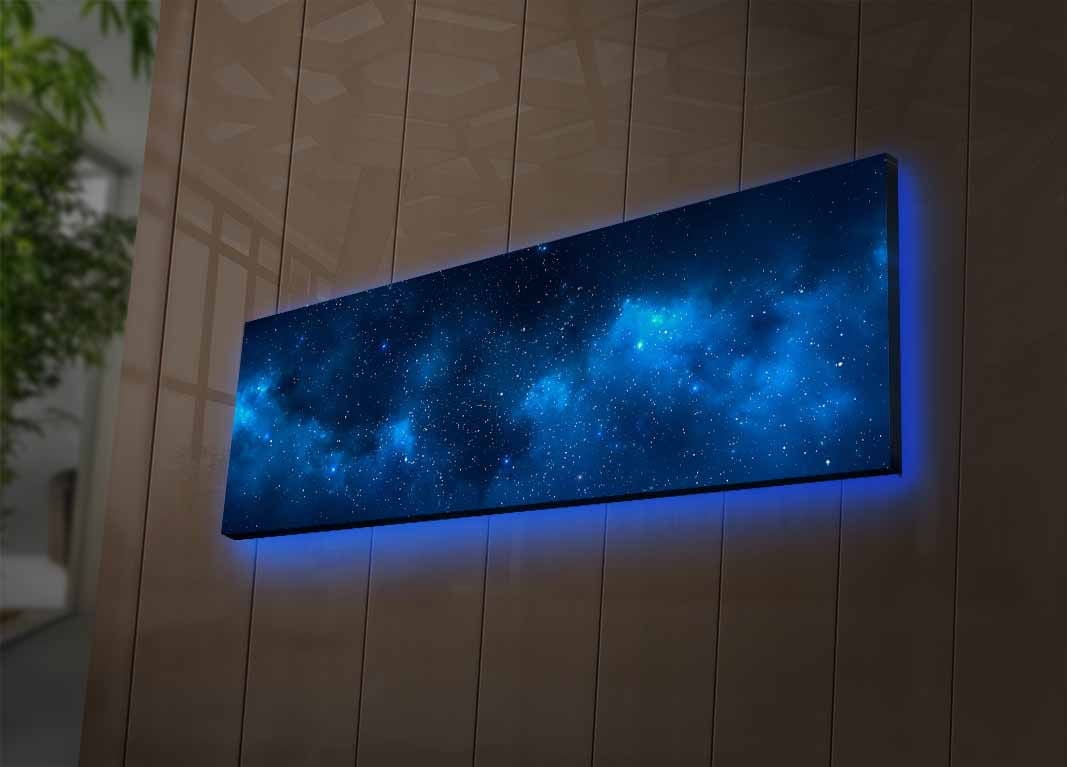 Ledda , Cenaco Multicolor Decorative Led Lighted Canvas Painting