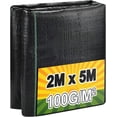 thumbnail image 1 of Ledeak 2mx5m Weed Control Membrane Heavy Duty Weed Suppressant Fabric, Ground Cover Membrane, Weed Barrier Fabric for Vegetable Garden Orchard Courtyards Landscaping Planting(Black), 1 of 7