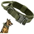 thumbnail image 1 of Ledeak Tactical Dog Collar, Padded Breathable Soft Nylon Pet Collar with Heavy-Duty Metal Buckle, Adjustable Basic Military Dog Collar with Handle for Medium Large Dogs, 1 of 7
