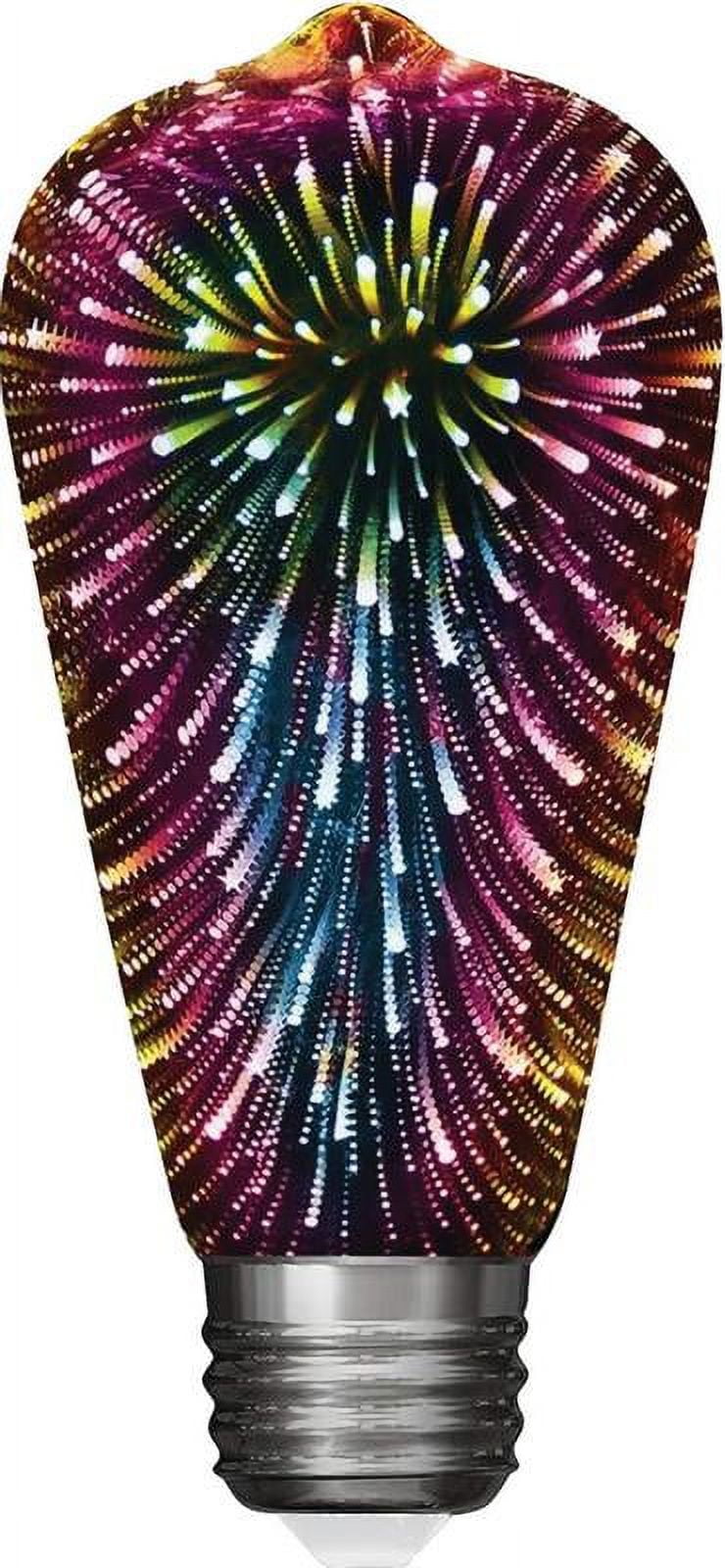 Ledeez 3D Fireworks Novelty LED Light Bulb, MultiColor