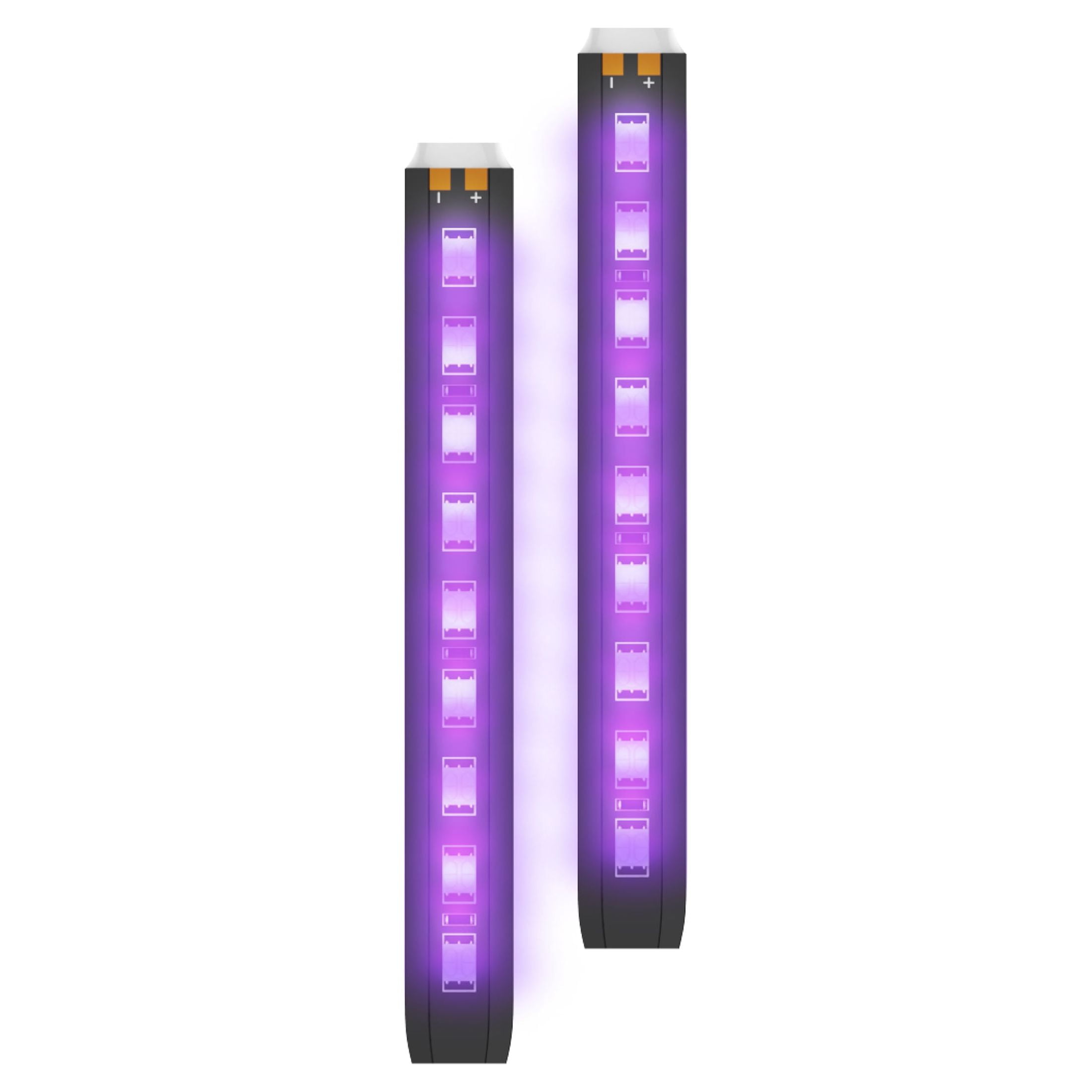 Ledeez LED Light Bar 2 Pack, Blue, 5 inch Bars, USB Powered 65 inch Cable,  Stick on Adhesive Included 