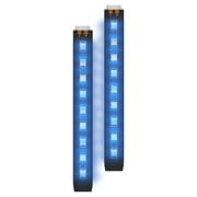 Ledeez LED Light Bar 2 Pack, Blue, 5 inch Bars, USB Powered 65 inch Cable, Stick on Adhesive Included