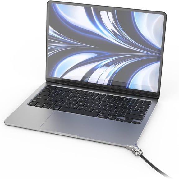 Ledge Lock Adapter for MacBook Air 13" M2-M5 with Keyed Lock Silver