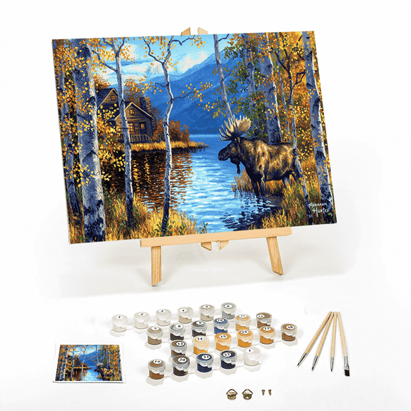 Ledgebay Paint by Numbers Kit for Adults 16x20 Canvas Framed