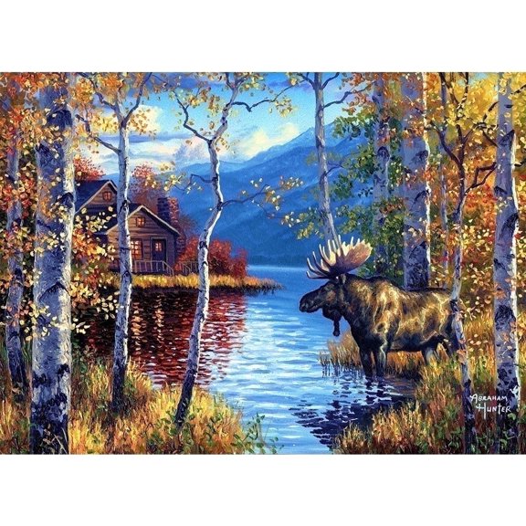 Ledgebay Paint by Number Kit for Adults, Unframed (Northwoods Retreat)
