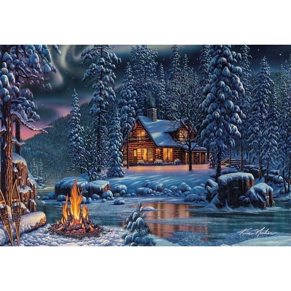 Ledgebay Paint by Number Kit for Adults, Unframed (Aurora Bliss)
