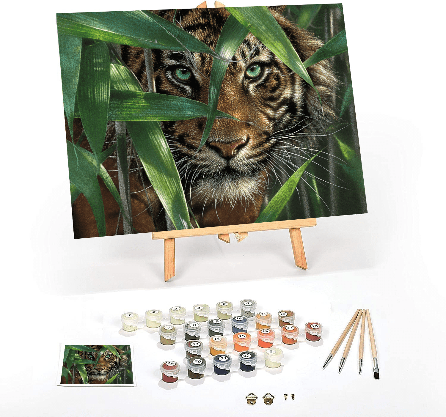 Ledgebay Paint by Number for Adults Crafts for Adults (Bamboo Tiger)