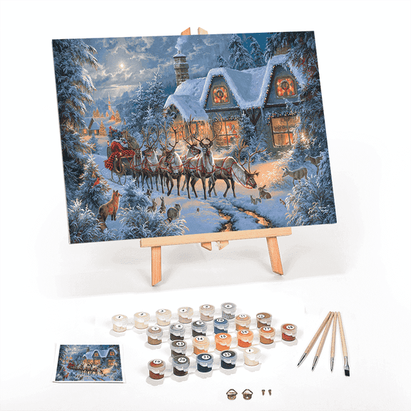 Ledgebay Paint by Number for Adults Crafts for Adults(Christmas Magic)